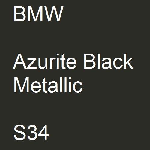 BMW, Azurite Black Metallic, S34.